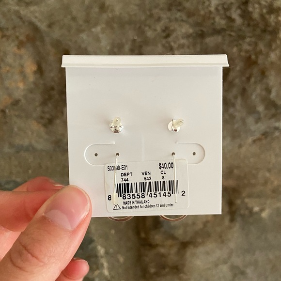 Macy’s Sterling Silver Earring Set - Picture 2 of 2